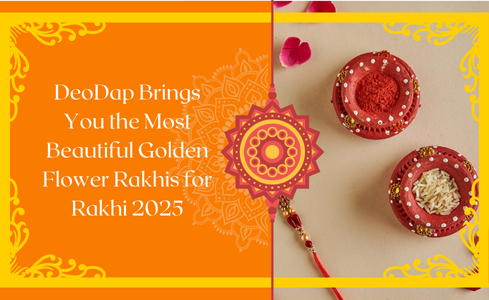 golden flower rakhi