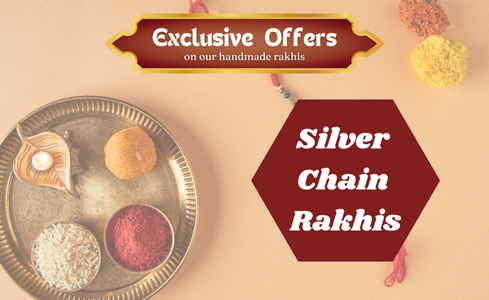 silver chain rakhi