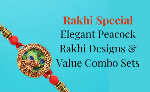 peacock rakhi and rakhi combo
