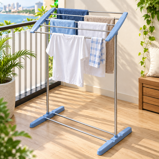 Portable Clothes Drying Rack – Foldable, Steel & Plastic | PHOBIA