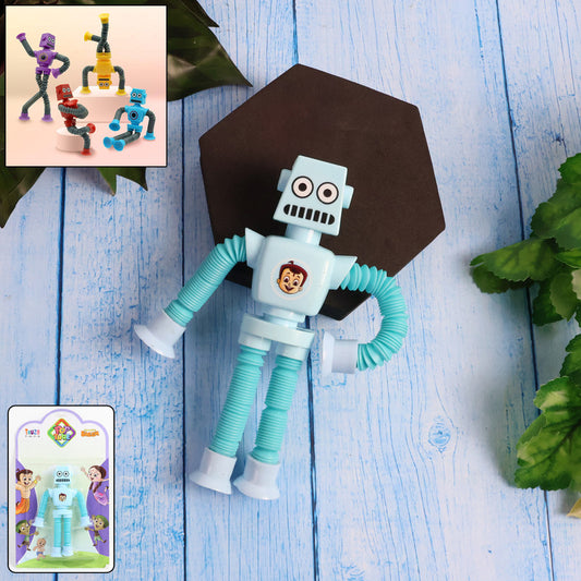 Flexible Pop Tube Robot Toy for Kids – Bendable Stretch Robot Action Figure with Movable Arms and Legs