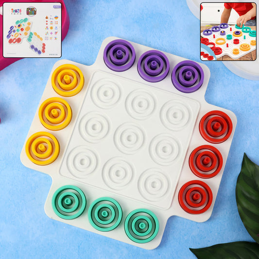 Truzo Toys Krazy Rings – Colorful Stacking & Strategy Board Game for Kids and Families