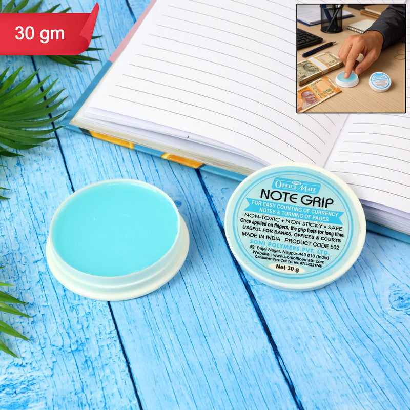 OfficeMate Note Grip 30g – Non-Sticky Gel for Easy Note Counting & Page Turning