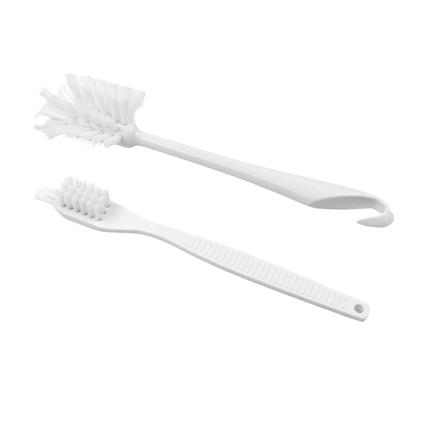 Cleaning brush against plain background