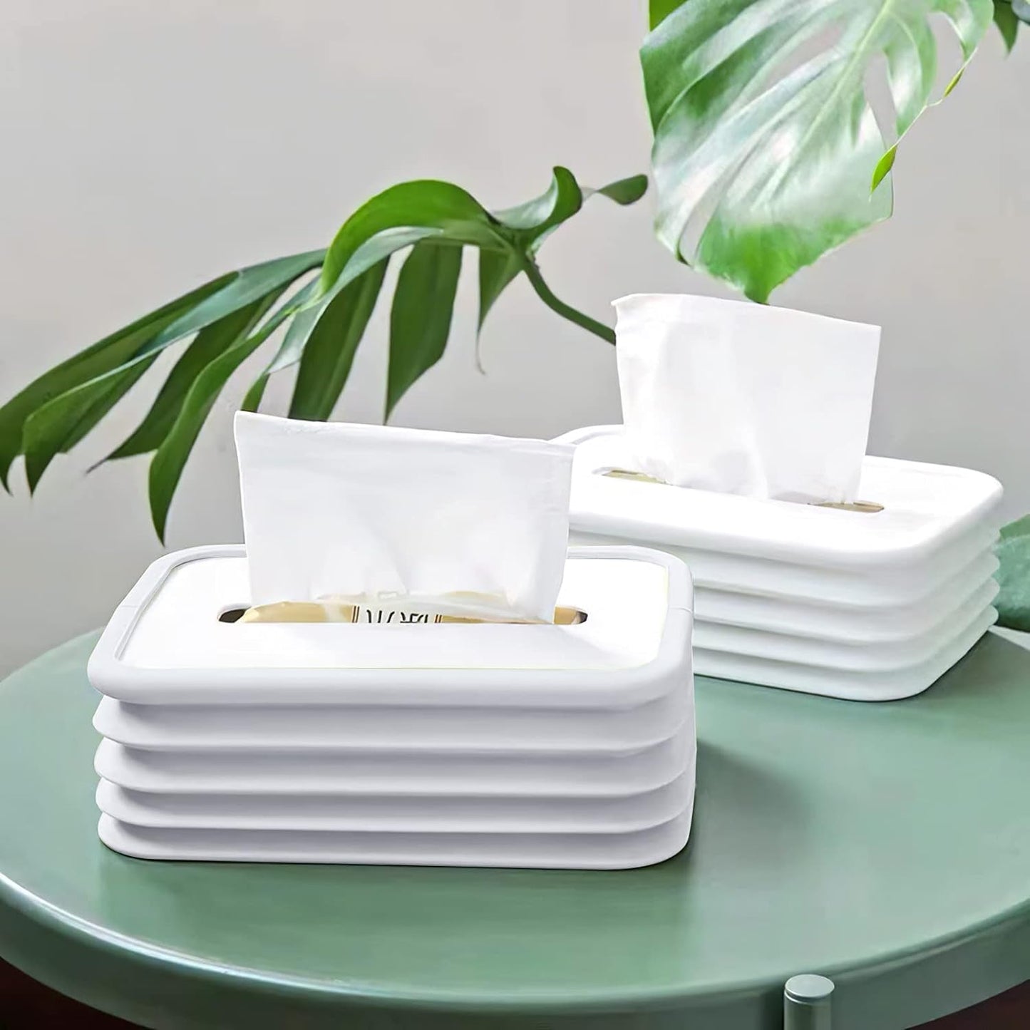 Simple Silicone Tissue Holder Cube / Cylinder Tissue Box for Bathroom, Office