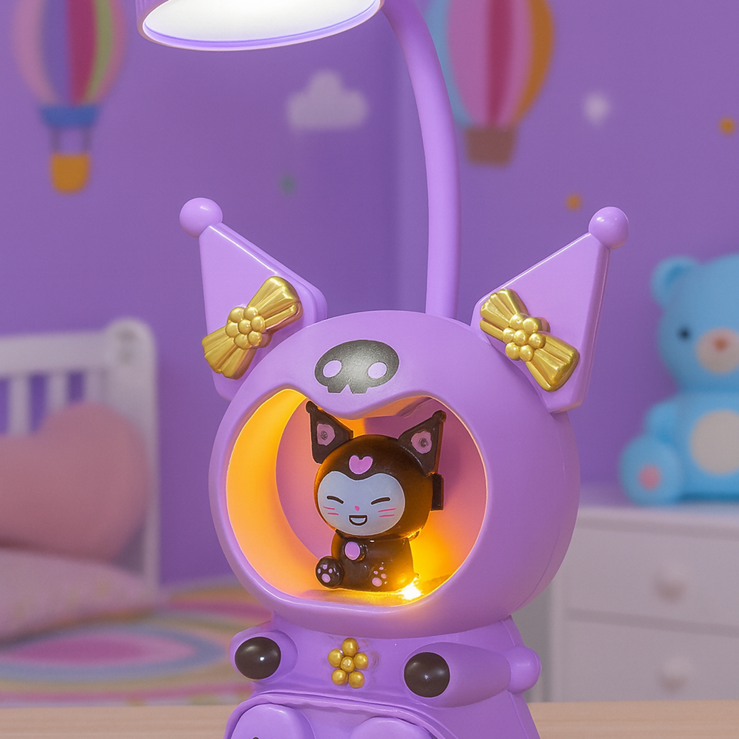 Cute Character LED Table Lamp with Night Light & USB Charging