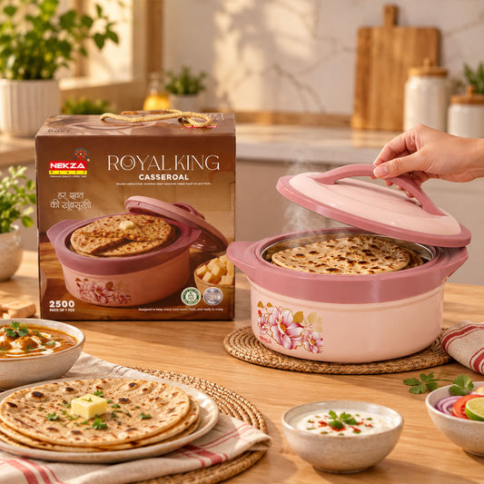 Insulated Casserole Box – Floral Steel Hot Pot 2500ml | Nekza