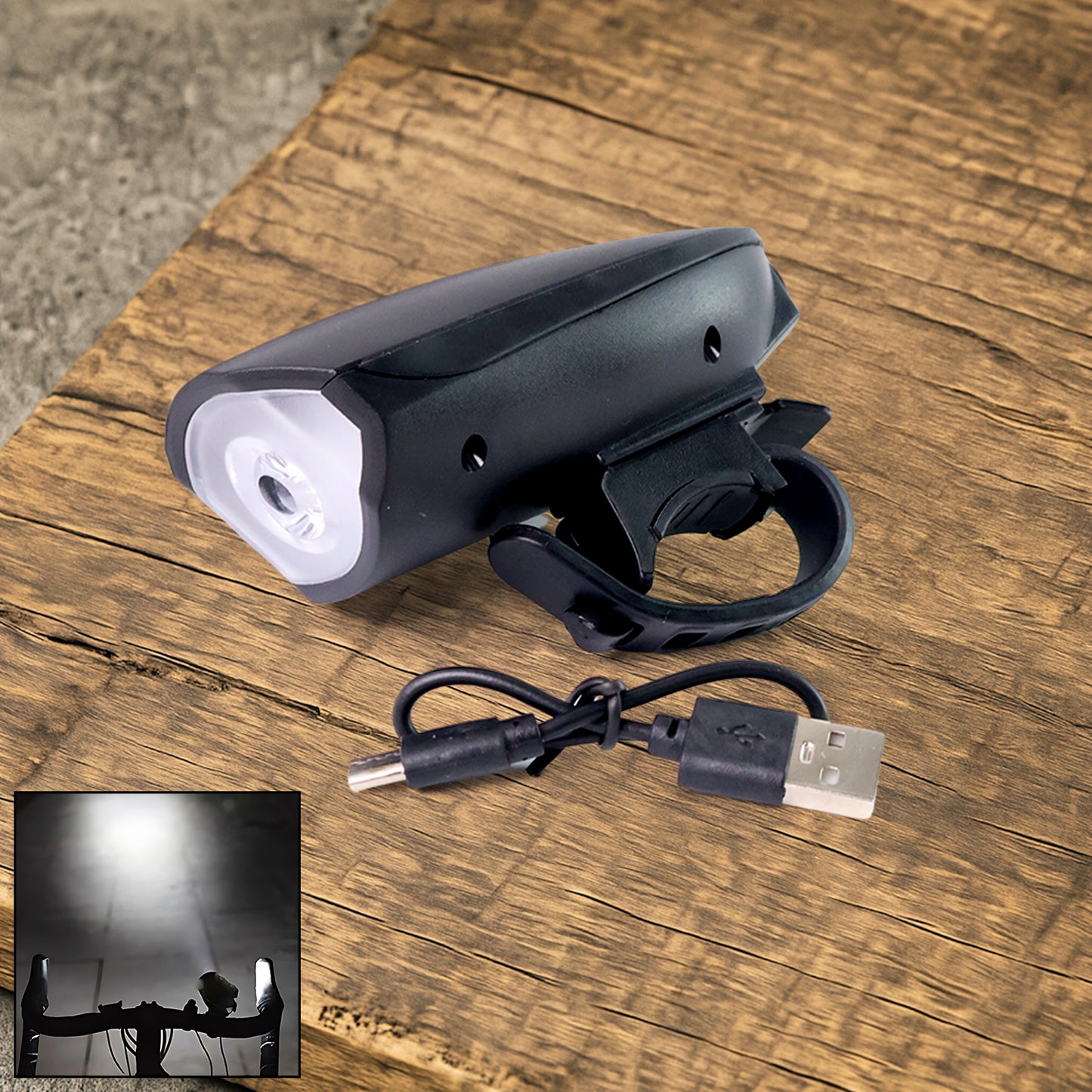 बैटरी पर काम करने वाला LED लाइट वाला साइकिल हॉर्न