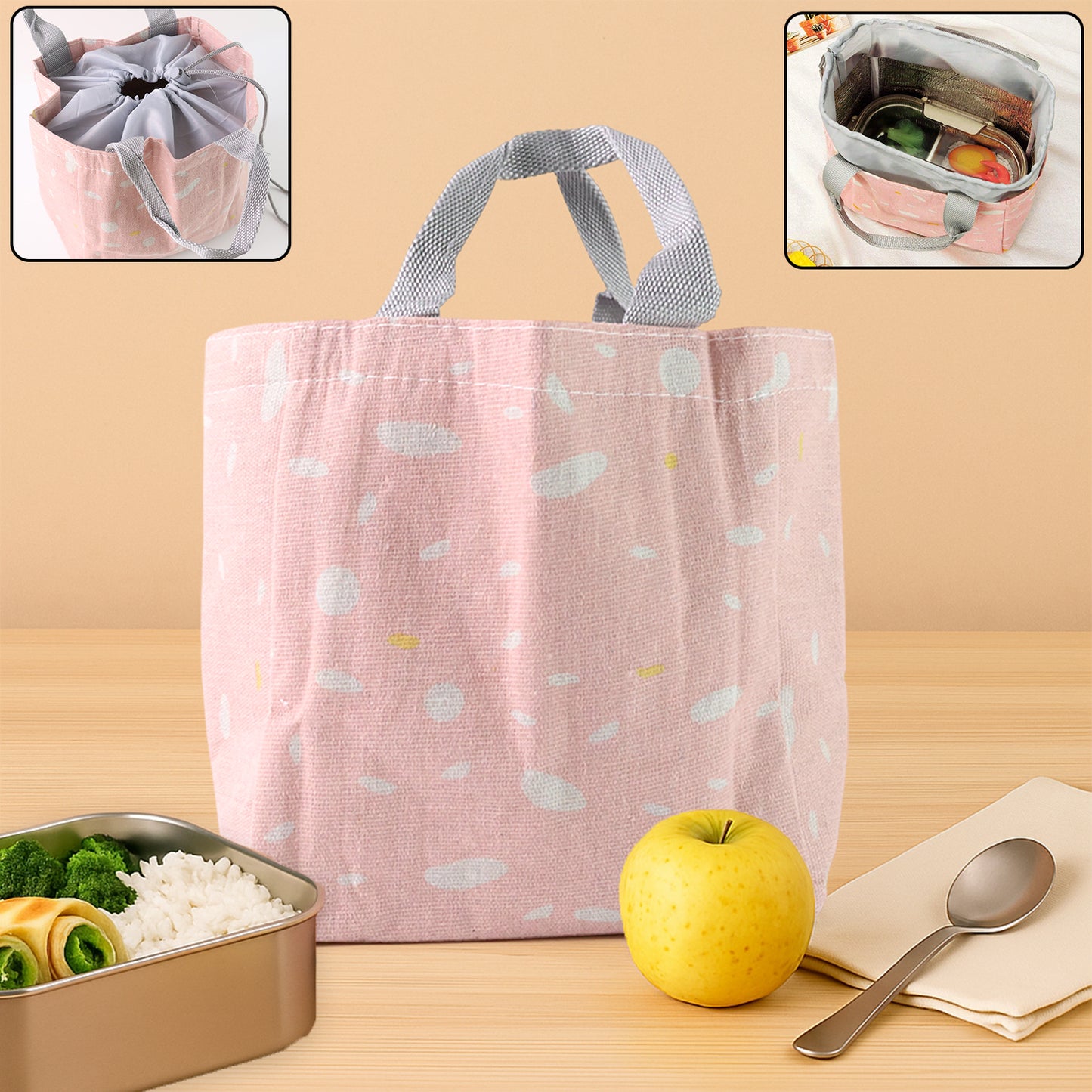 Lunch Bag for Women Men Insulated Lunch Bag (1 Pc / Mix Color & Design)