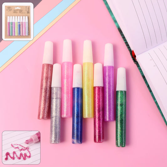DIY Multi-Color Glitter Craft Glue Pen Set (10ML / 8 Pc)