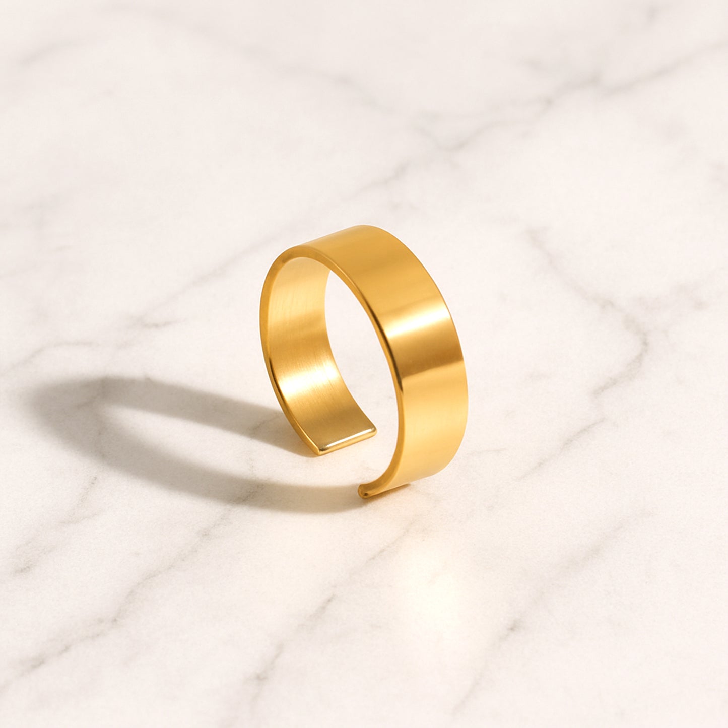 Personalized Gold Stainless Steel Adjustable Name Ring