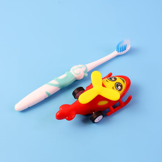 Kids Toothbrush and Helicopter Toy Set