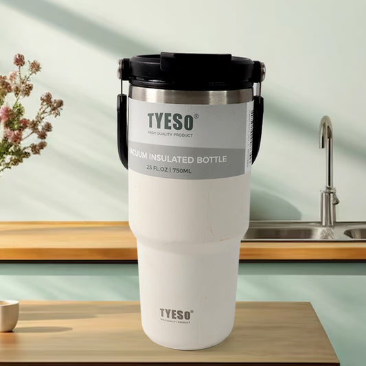 उच्च गुणवत्ता वाले स्टेनलेस स्टील वैक्यूम ग्लास इंसुलेटेड ग्लास कॉफी कप डबल वॉल ट्रैवल मग, कार कॉफी मग (ढक्कन और हैंडल के साथ / 1 पीस)