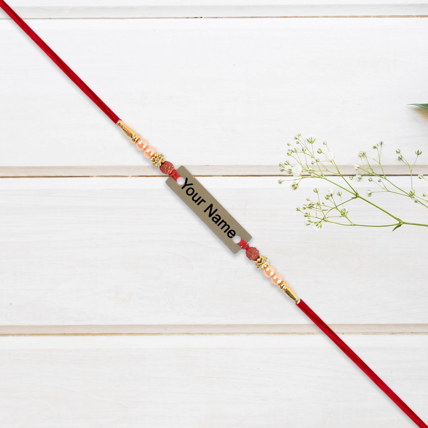 Rudraksha Rakhi with Name