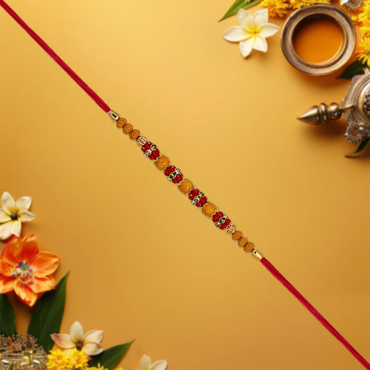 Festive Multicolor Beaded Rakhi for Brother (1 Pc)