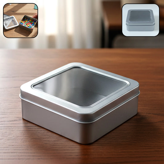 Square Metal Tin Box