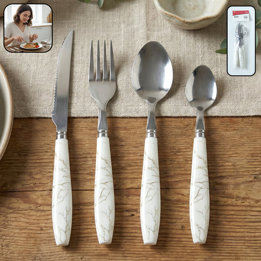 Marble design cutlery