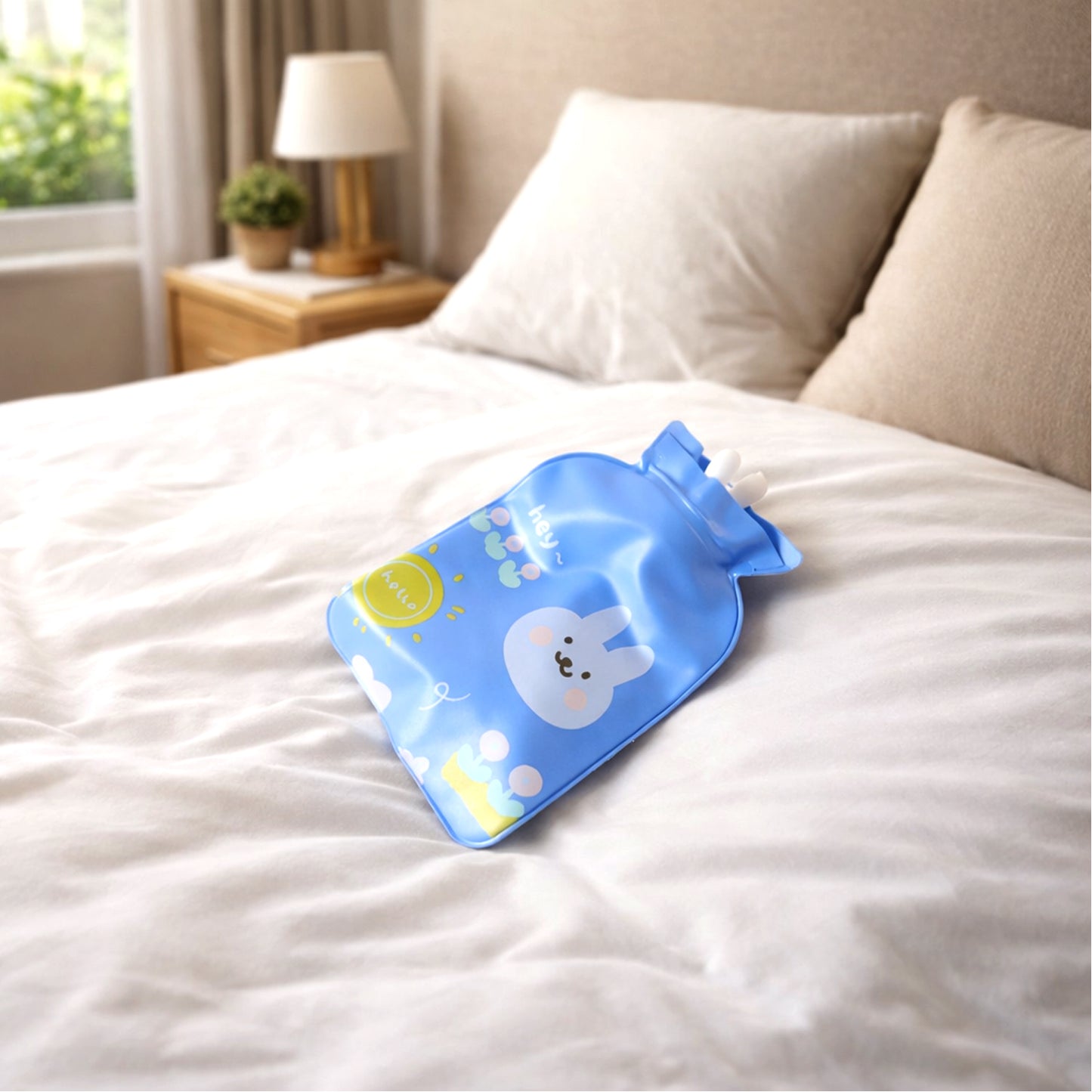 Cute cartoon reusable hot and cold water bag front view