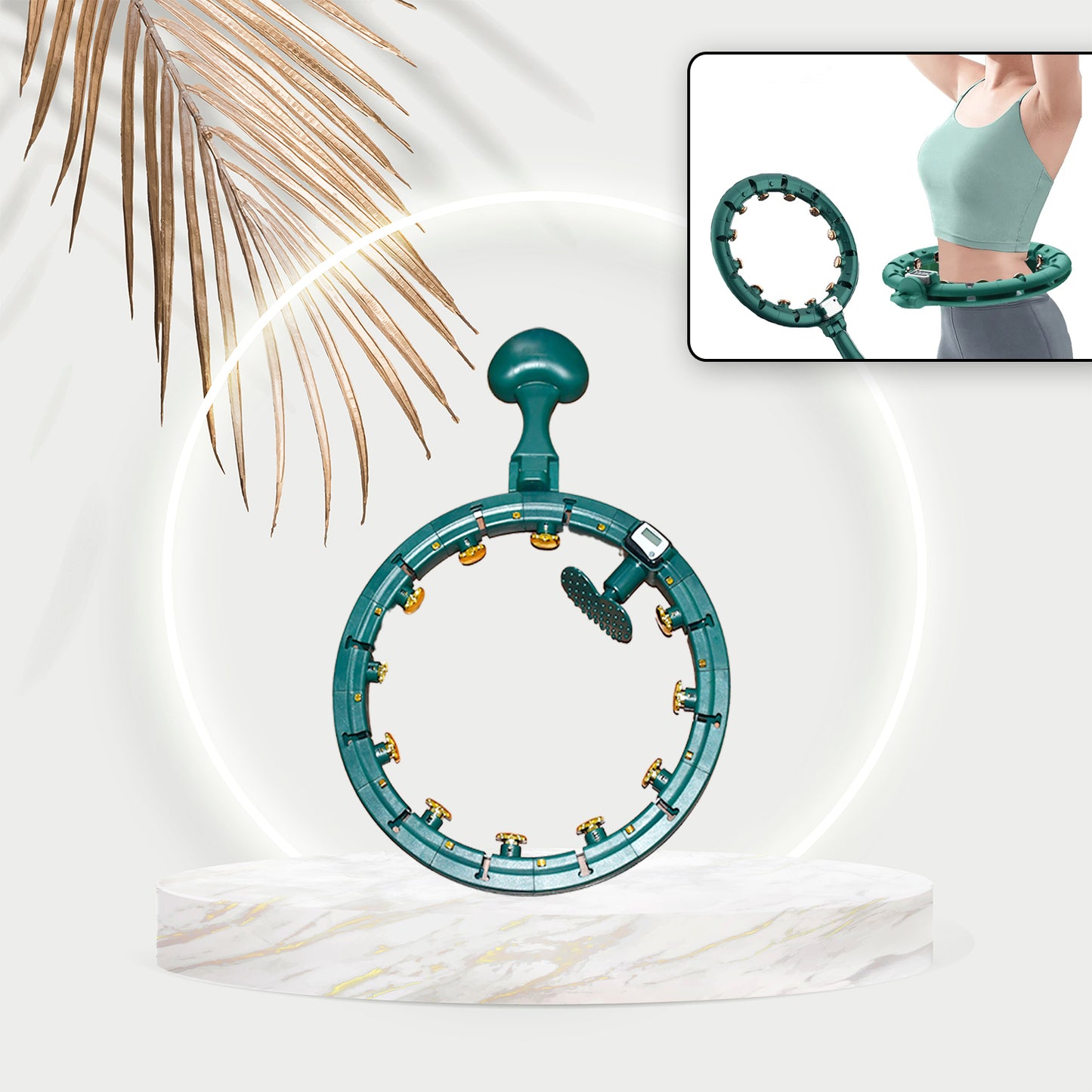 फिटनेस एडजस्टेबल डिटैचेबल फिटनेस हुला हूप रिंग स्मार्ट राउंड काउंट और वजन घटाने वाले जिम उपकरण व्यायाम स्मार्ट हुला हूप्स