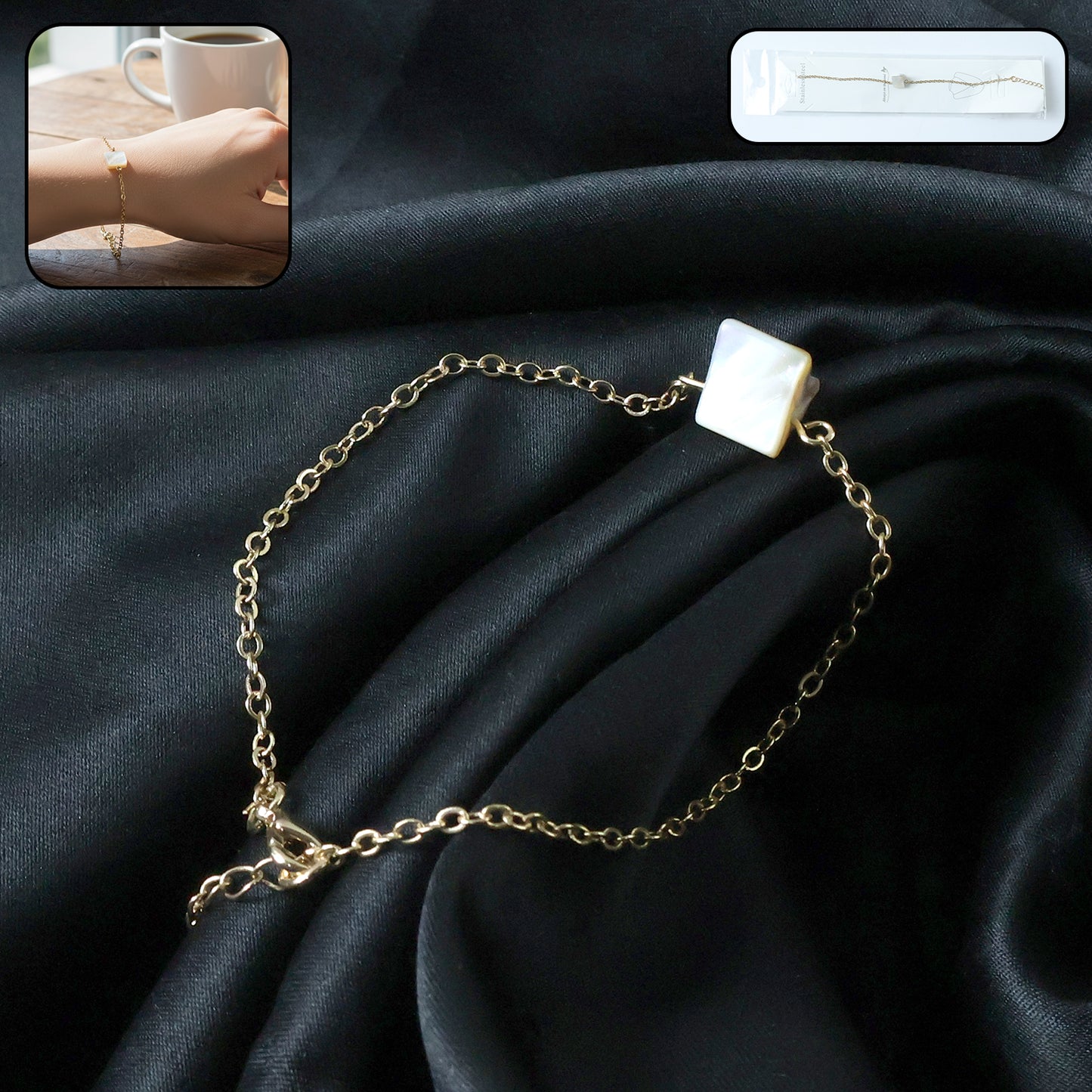 Elegant Adjustable Chain Bracelet front view