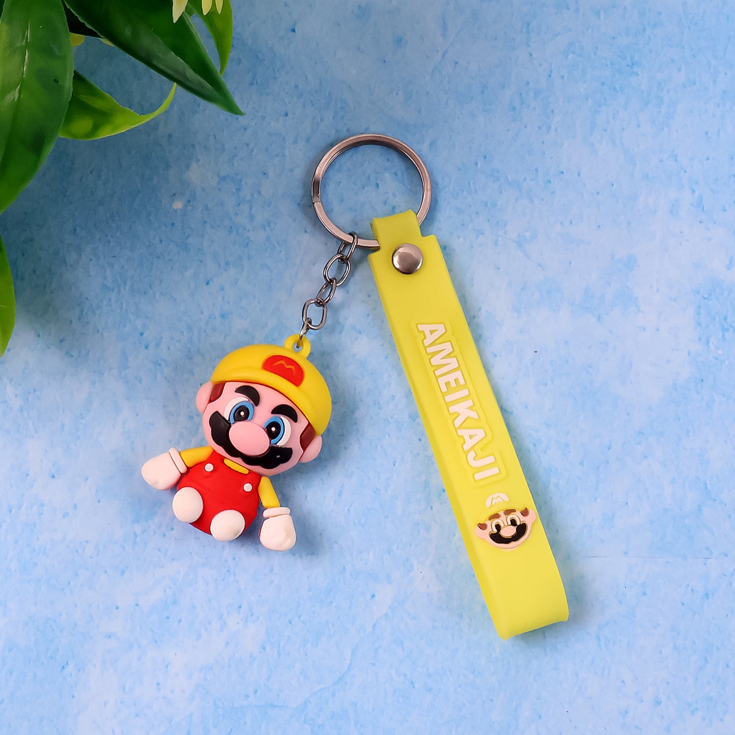 Cute Silicone 3D Key Chain with Metal Hook & Strap (Pack of 1)