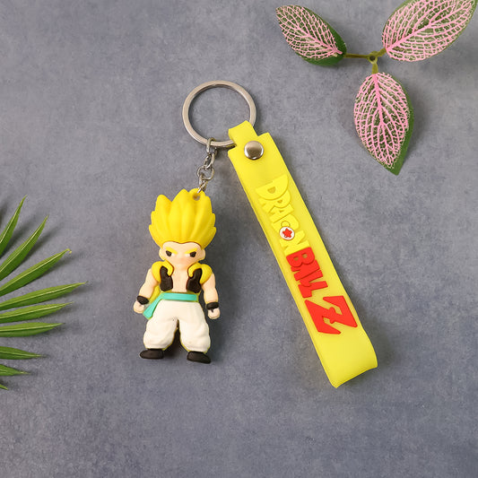 Cute Cartoon Silicone 3D Key Chain with Metal Hook & Strap (Pack of 1)