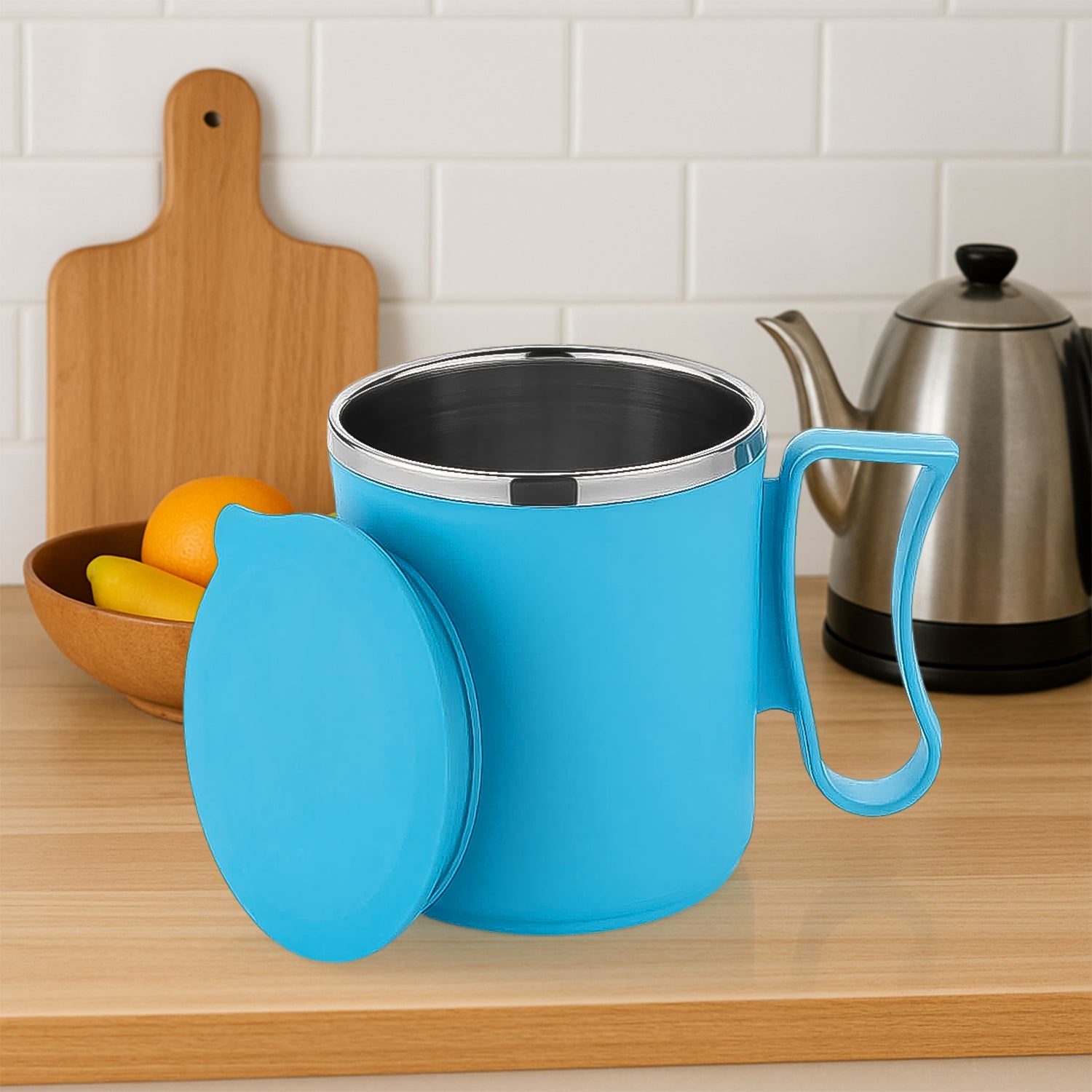 300ml स्टेनलेस स्टील मग: इंसुलेटेड, लीकप्रूफ ढक्कन, गर्म/ठंडा पेय (मिश्रित रंग)