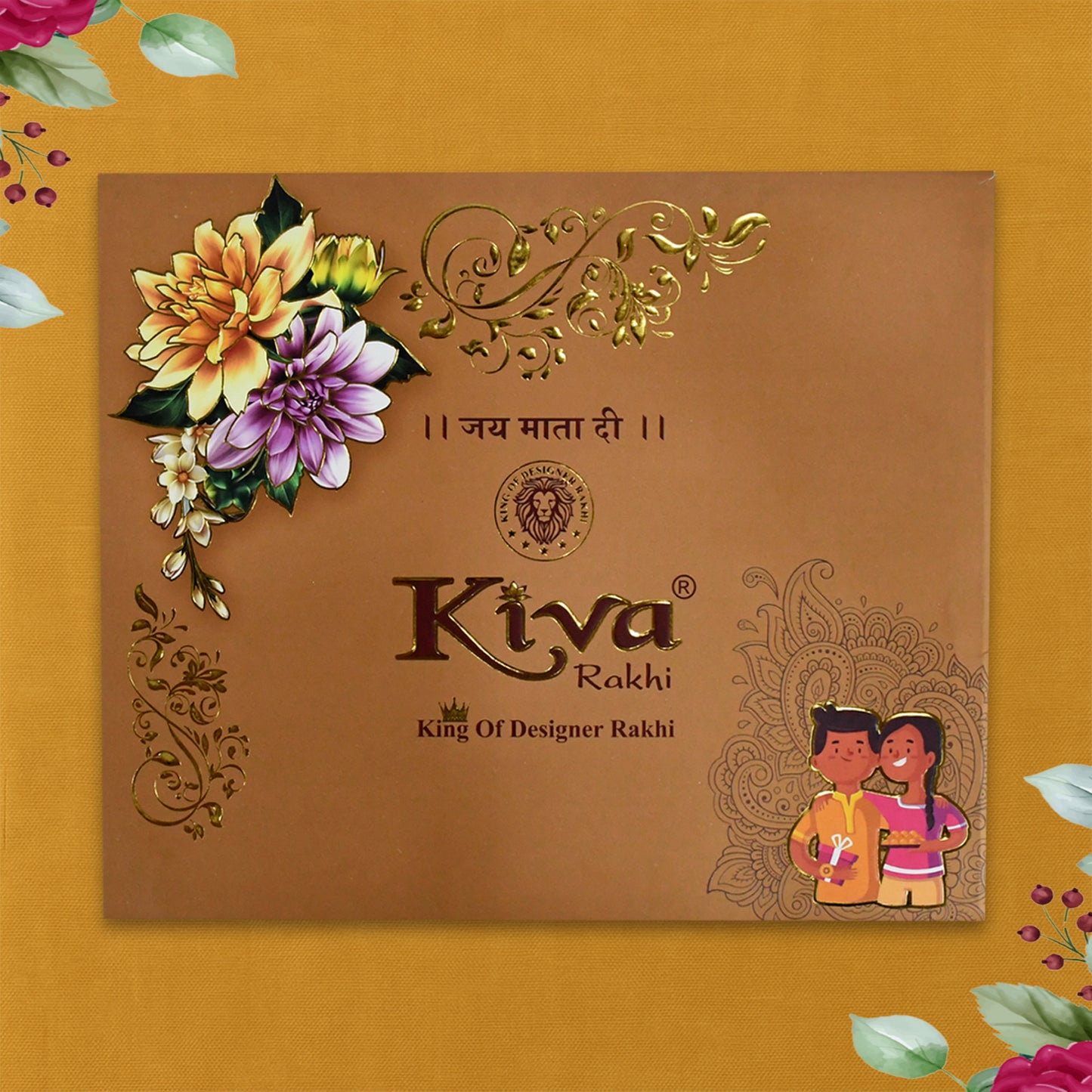 Grand Set of 12 Ornate Hexagonal Meenakari Rakhis