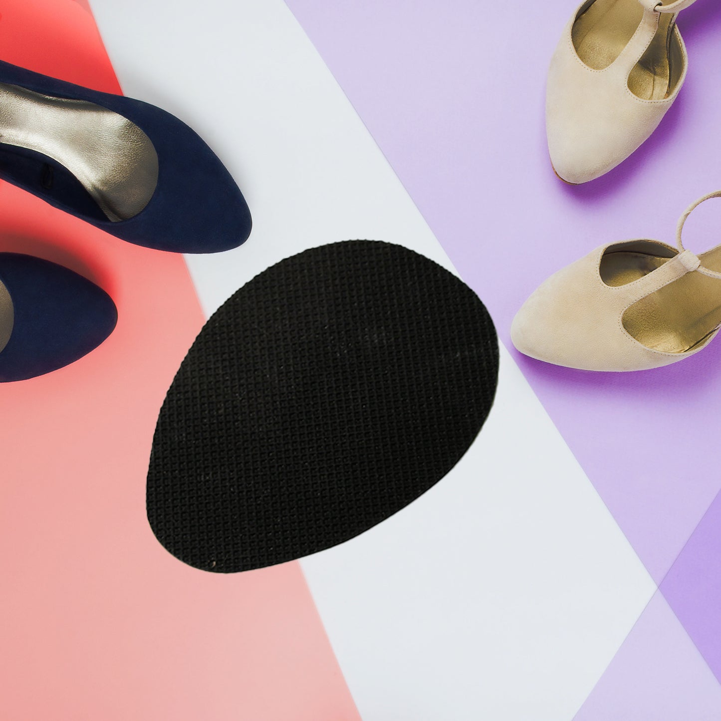 नॉन-स्लिप शू पैड, रबर शू सोल प्रोटेक्टर पैड, स्वयं चिपकने वाला शू ग्रिप पैड स्टिकर नॉन स्किड महिलाओं के जूते, हाई हील्स, बूट्स के लिए