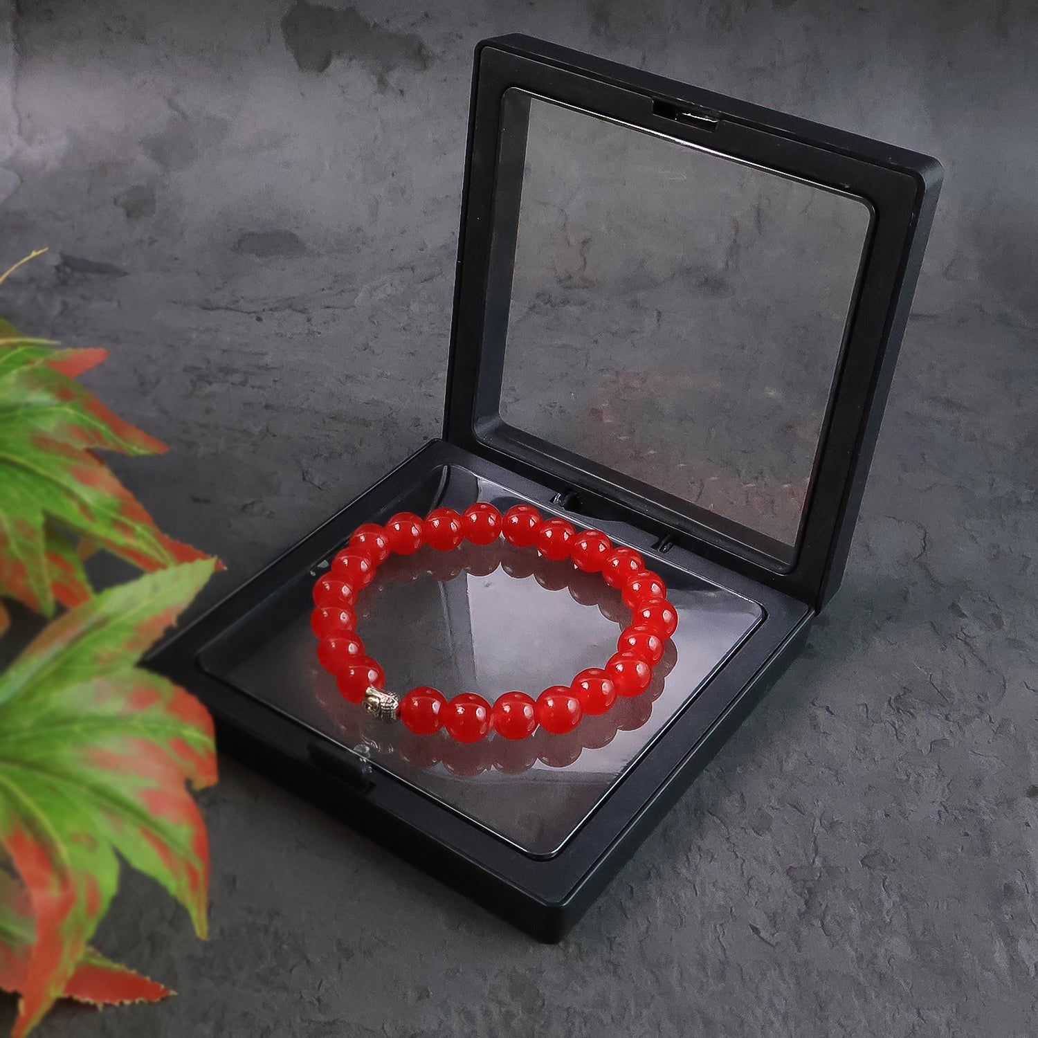Elegant Red Buddha Charm Bracelet With Air-Tight Display Box
