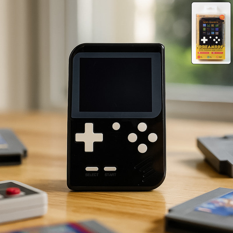 Sameo DreamBoy Retro Handheld Gaming Console with 500 Built-in Classic Games – Portable Mini Game Player with TV Output