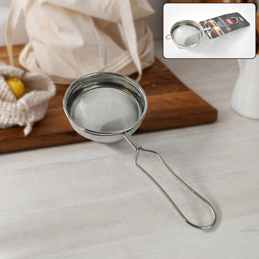 Apex Morning stainless steel tea and coffee strainer front view