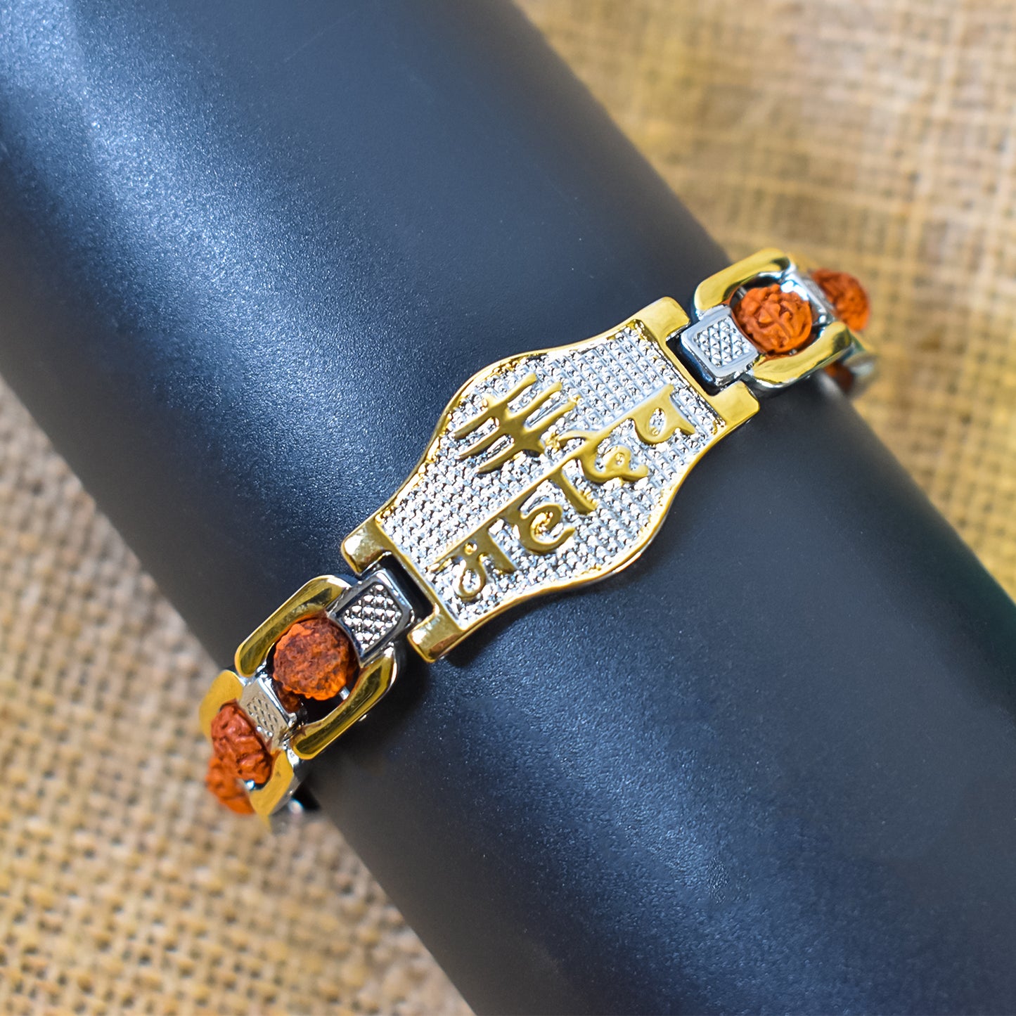Mahadev Name  Bracelet with Rudraksha: Divine Strength and Protection