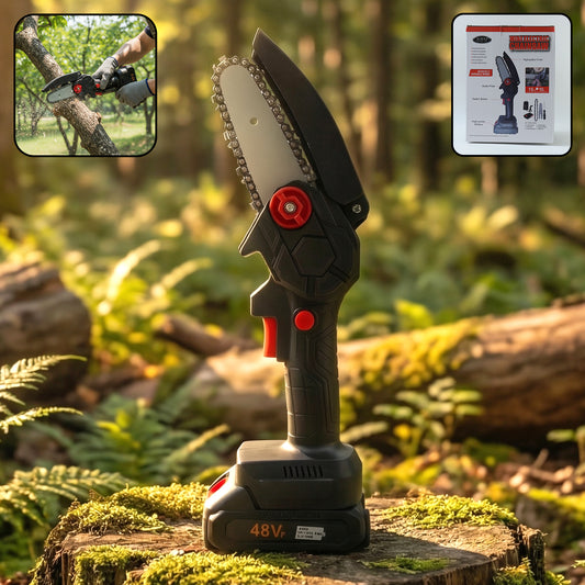 mini electric cordless chainsaw 48v portable power tool
