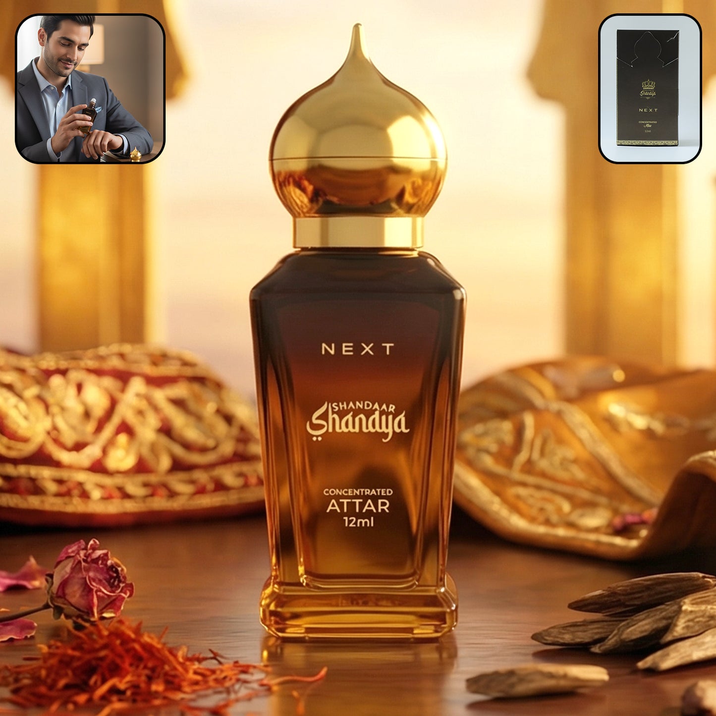 Next premium Shandaar Shanaya attar perfume 12 ml bottle