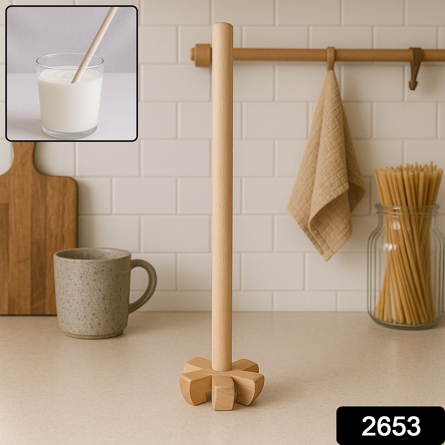 2653 રસોડાના તમામ હેતુઓ માટે લાકડાનું બ્લેન્ડર.