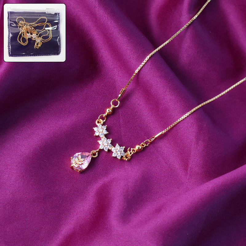 Elegant Floral Crystal Pendant Necklace for Women