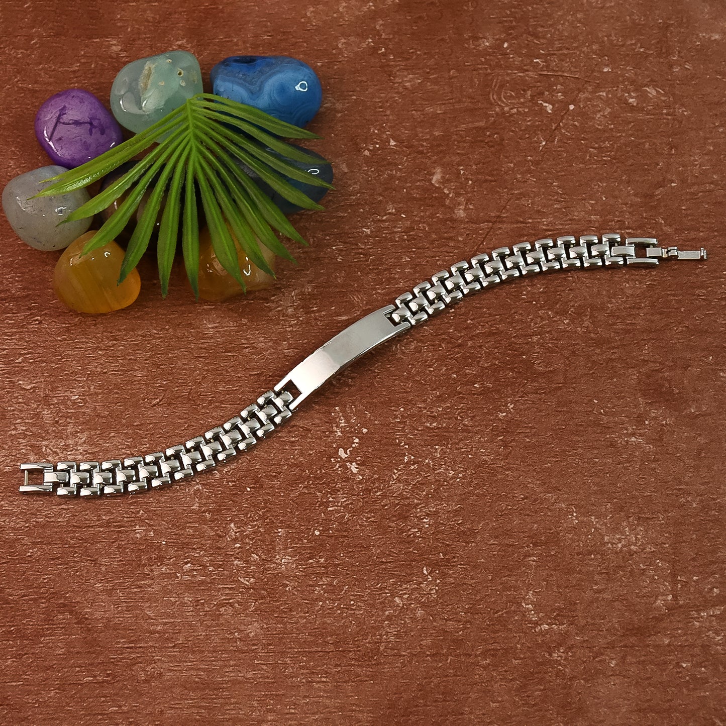 Customized / Personalized Stainless Steel Rakhi Bracelet for Men (1 Pc)