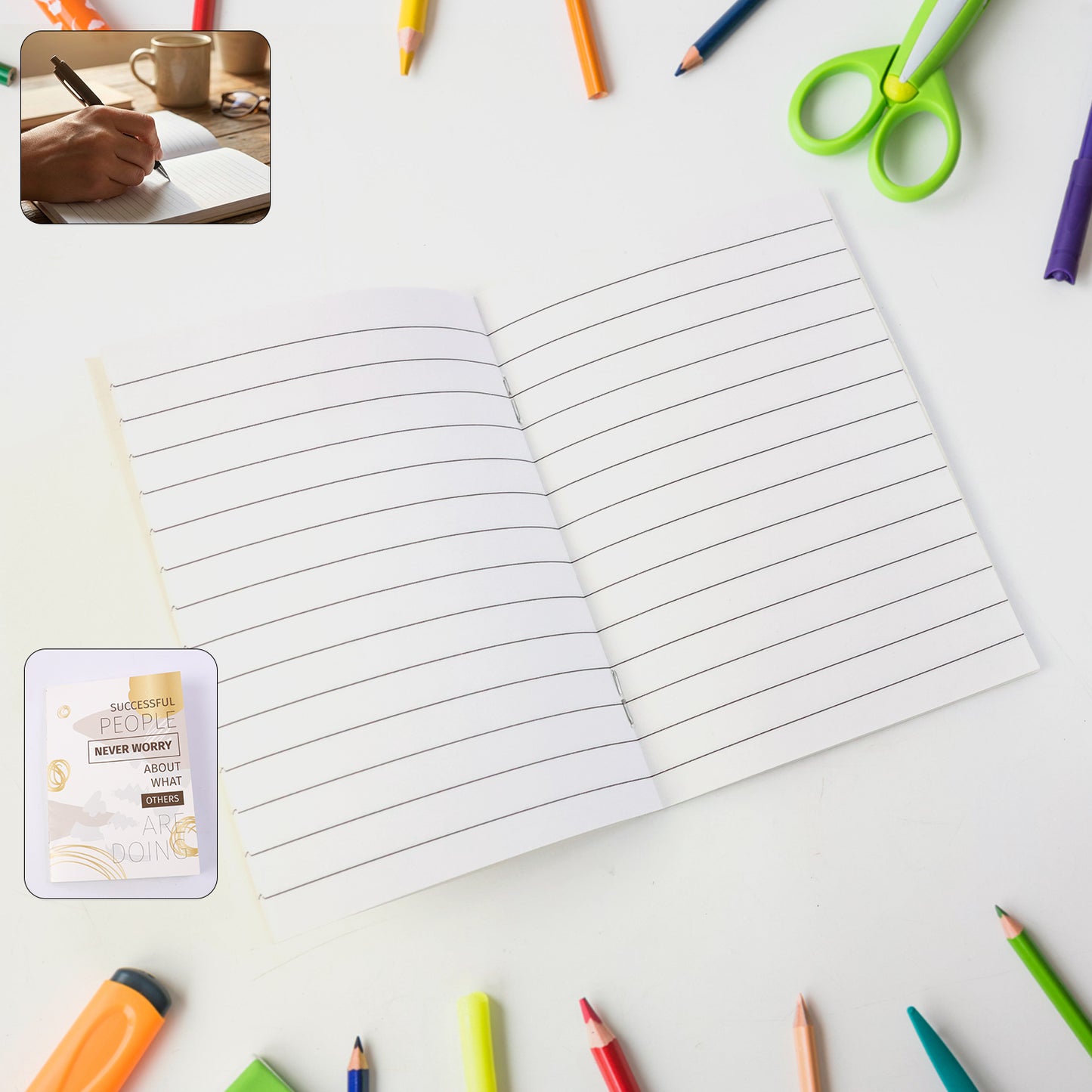 Compact ruled pocket notebook 120×85 mm cover