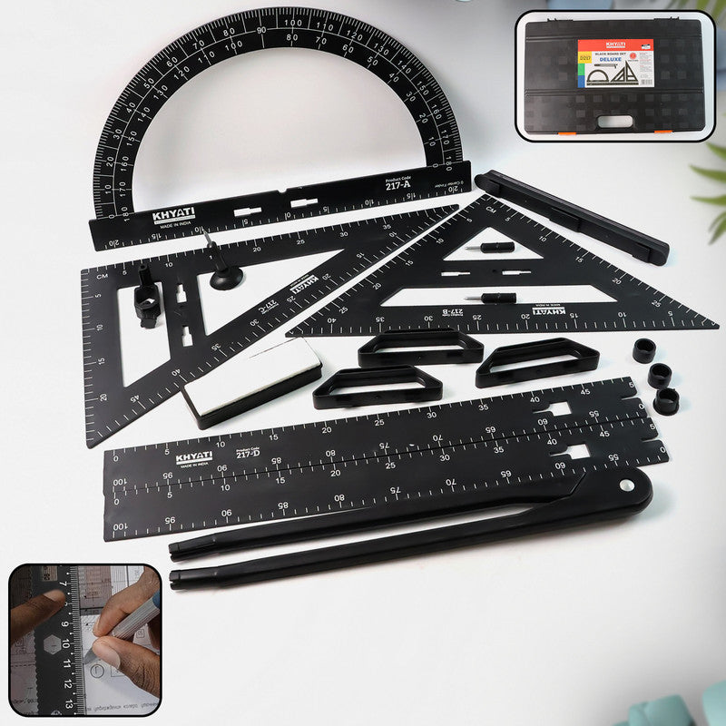 Khyati Deluxe Drawing Instrument Set | Professional Geometry & Drafting Kit with Carry Case