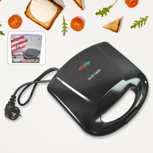 Sandwich Maker, Makes 2 Square Shape Sandwich | Non-Stick Plates| Easy to Use with Indicator Lights
