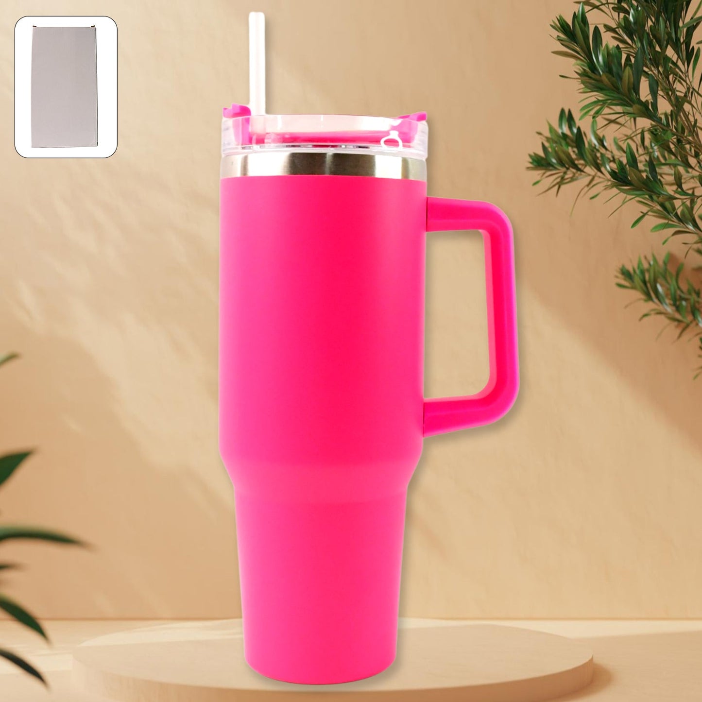 Customize / personalized Pink Extra Large Insulated Travel Mug (1200ML - 1 Pc)