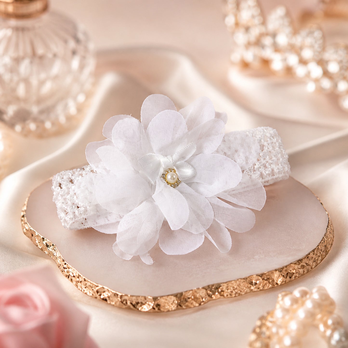 Lightweight floral baby headband