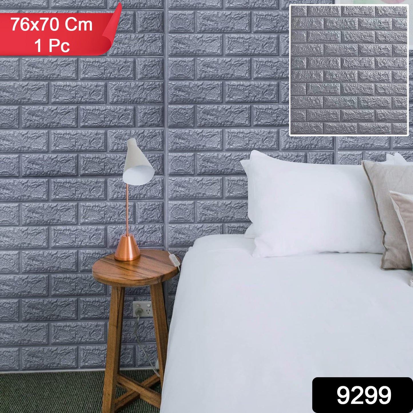 Wallpaper 3D Foam Wallpaper Sticker Panels (76 x 70 Cm / 1 Pc)