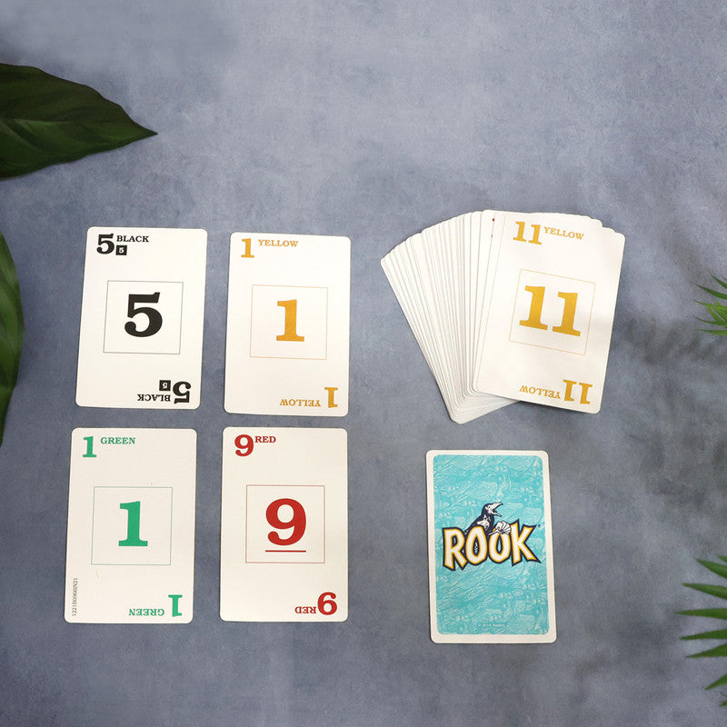 Layout of Rook Card Game cards showcasing strategy play