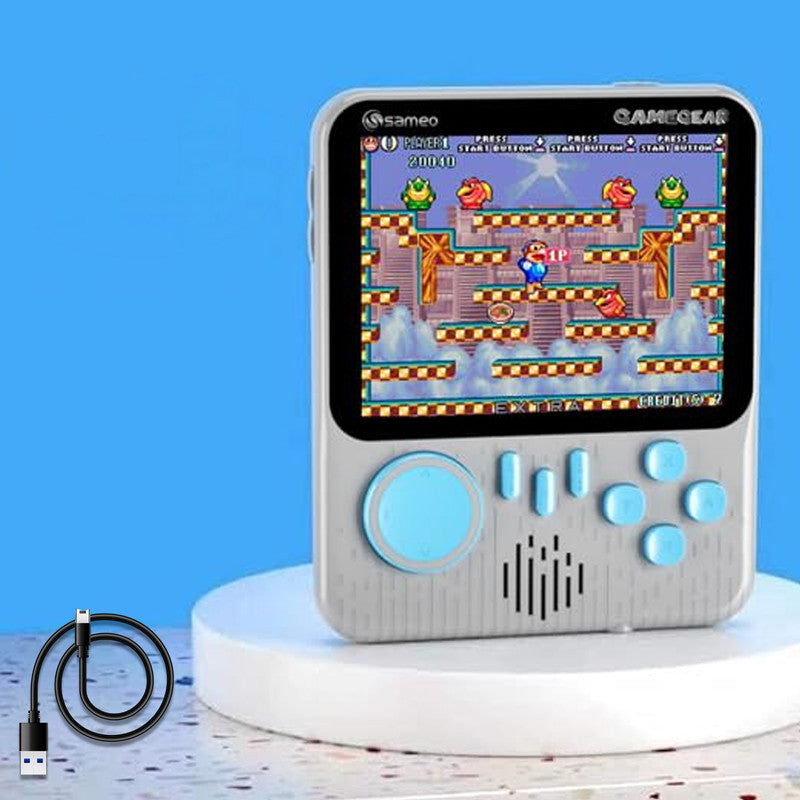 Sameo GameGear Retro Handheld Console with 666 Built-in Games – Wide-Screen Portable Gaming Device with TV Output and USB Rechargeable Battery