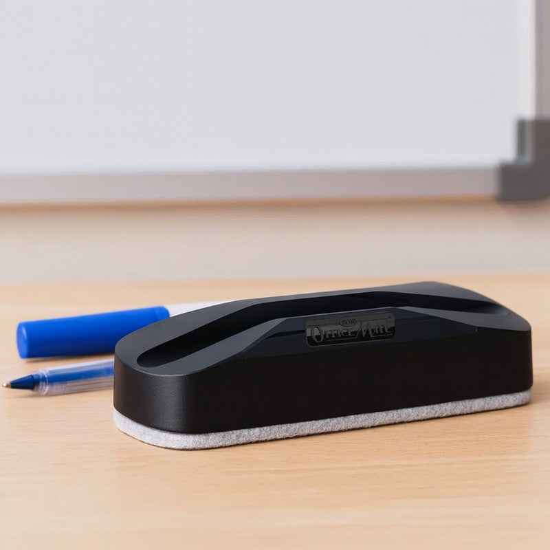 OfficeMate White Board Duster (Without Markers) – Durable Plastic Body, Soft Felt Surface, Easy Grip for Smooth Cleaning