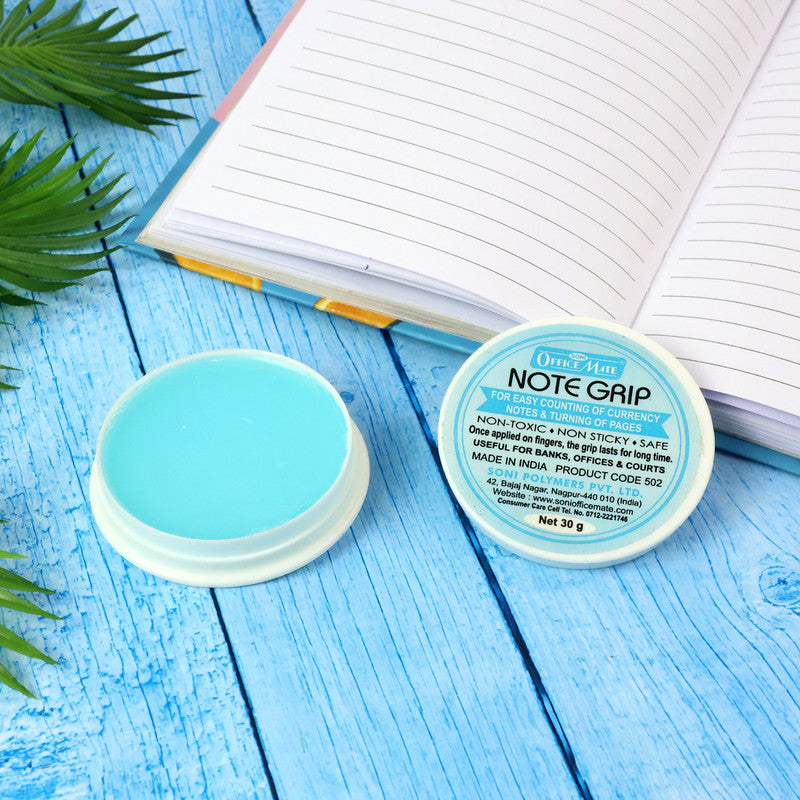 OfficeMate Note Grip 30g – Non-Sticky Gel for Easy Note Counting & Page Turning