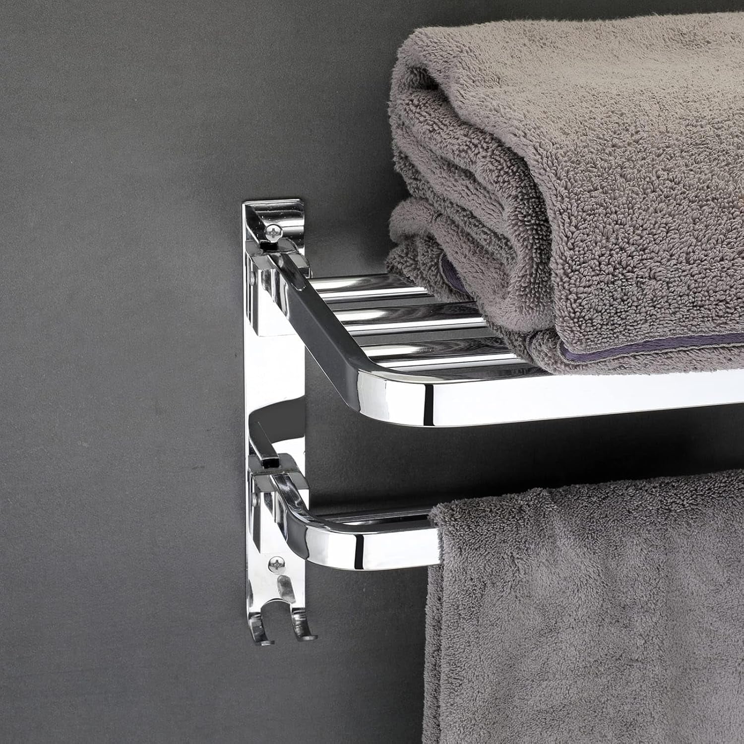 Stainless Steel Folding Towel Stand For Bathroom
