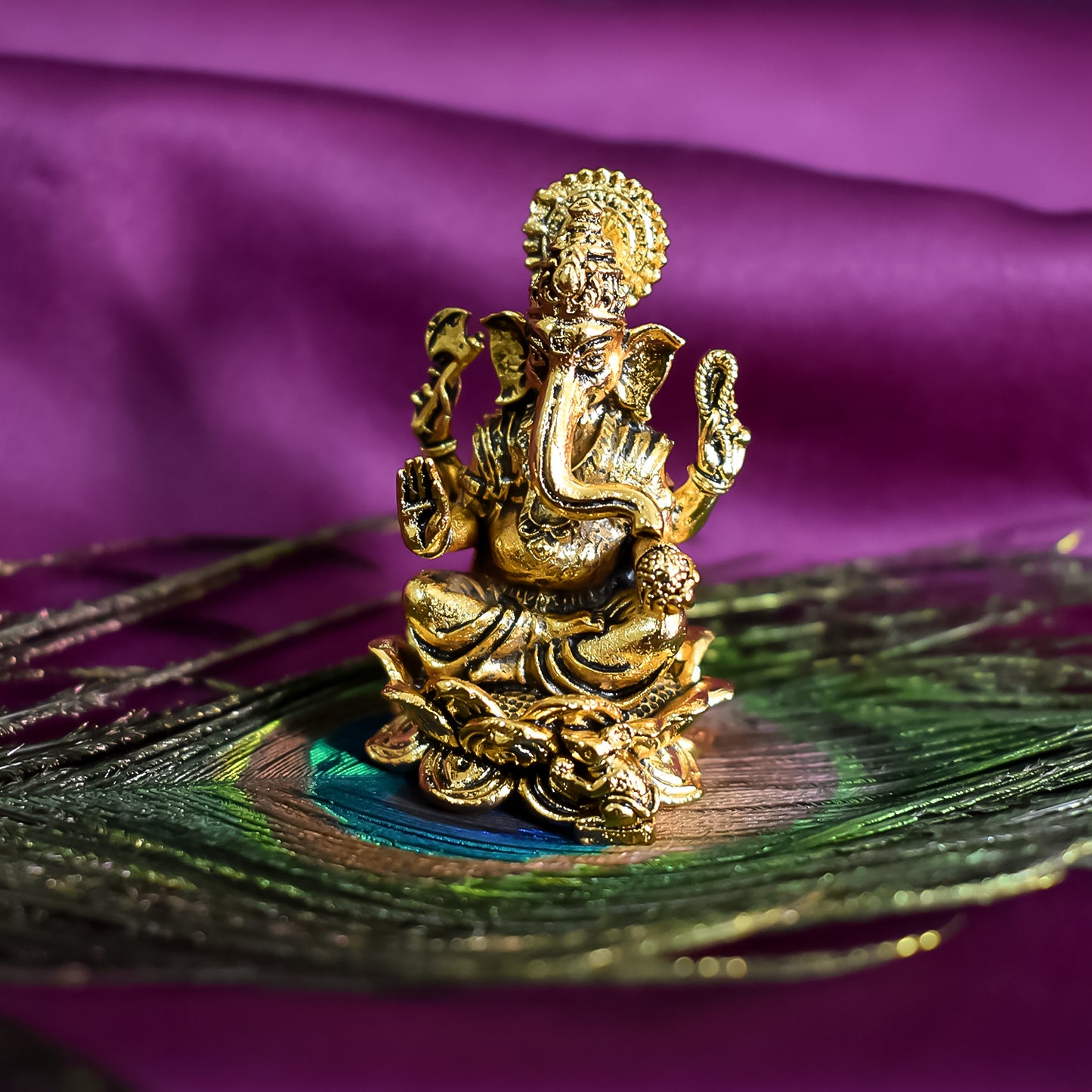 Lord Ganesh Gold Statue